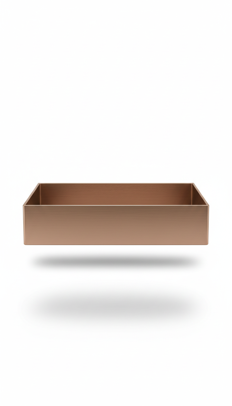 Brushed bronze display box