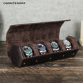 MERIDIAN Heritage Roll — vintage leather 4-watch roll