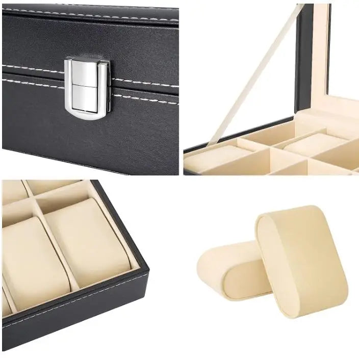 Atelier Box on dresser with watches displayed