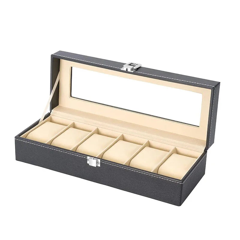 Atelier Box open with six watch cushions