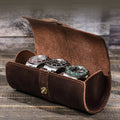 MERIDIAN Canister — 3-watch cowhide cylinder case