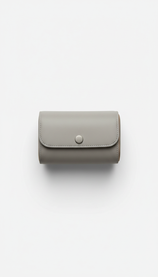 Mist grey compact watch roll